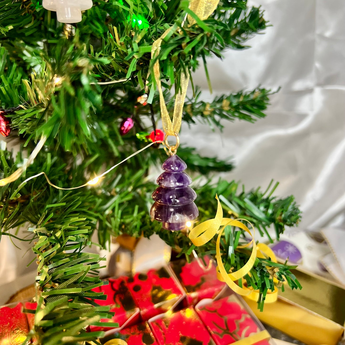 Crystal Gemstone Christmas Tree Decorations