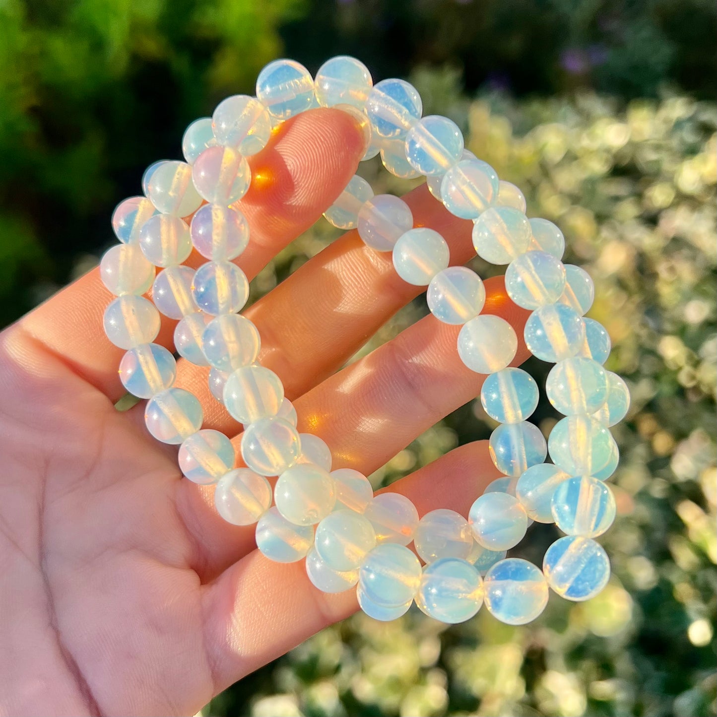 Opalite Crystal Sphere Bracelet