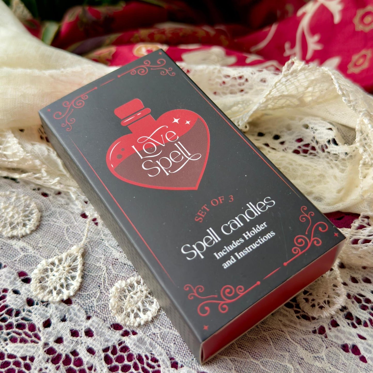Set of 3 Love Spell Candles in a Box