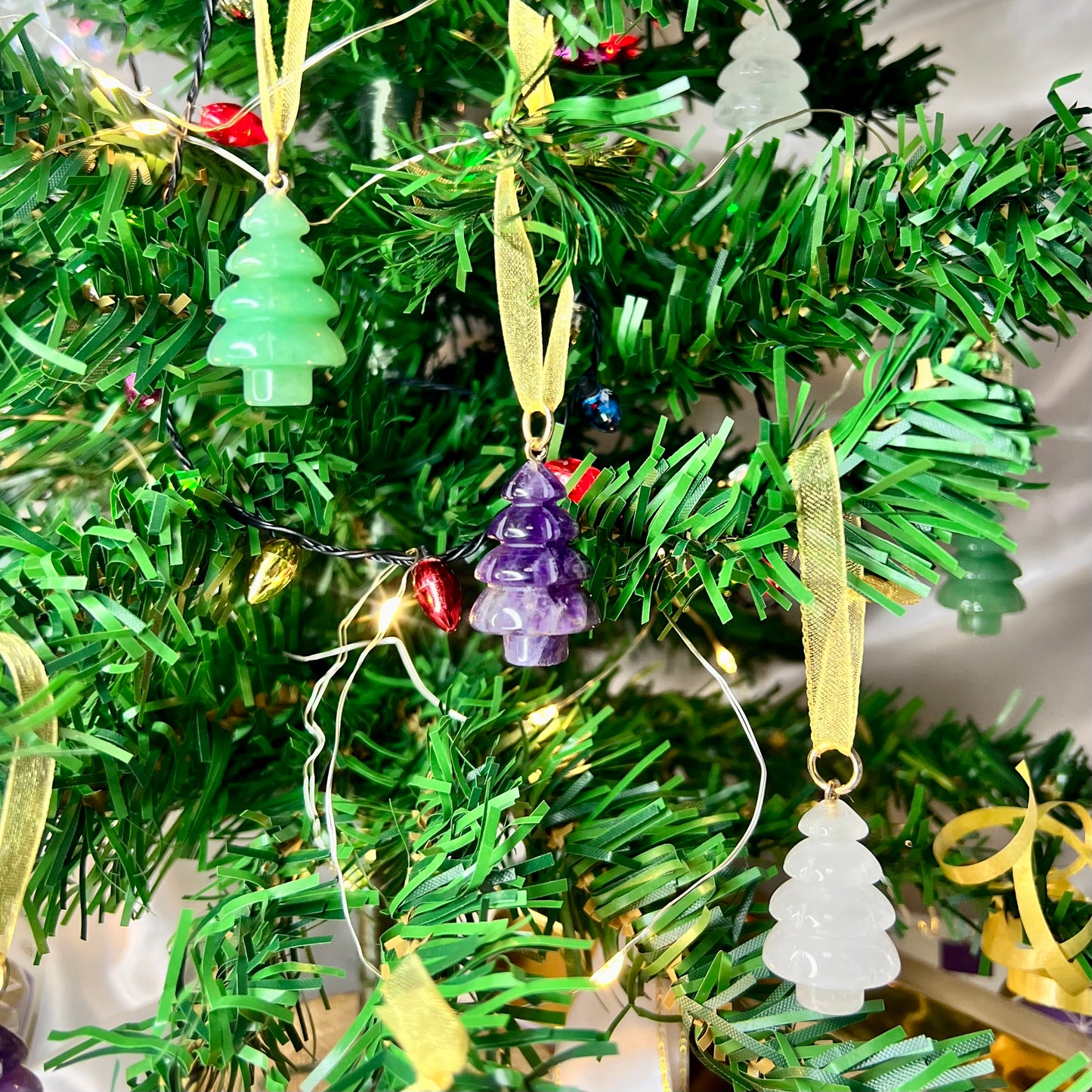 Crystal Gemstone Christmas Tree Decorations