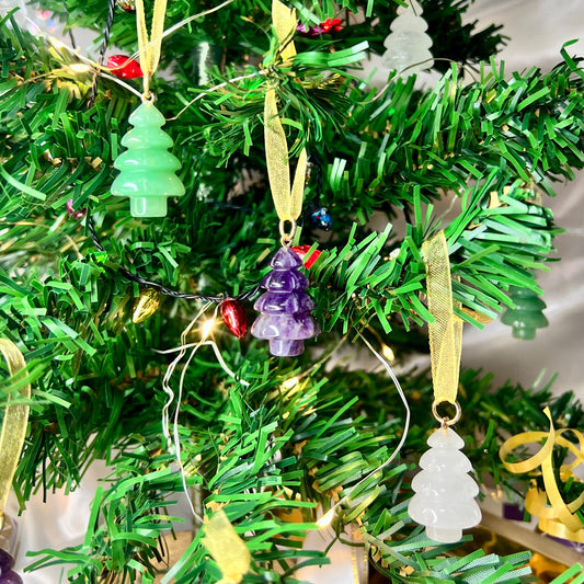 Crystal Gemstone Christmas Tree Decorations