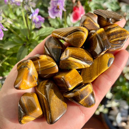 Gold Tigers Eye Crystal Tumblestone