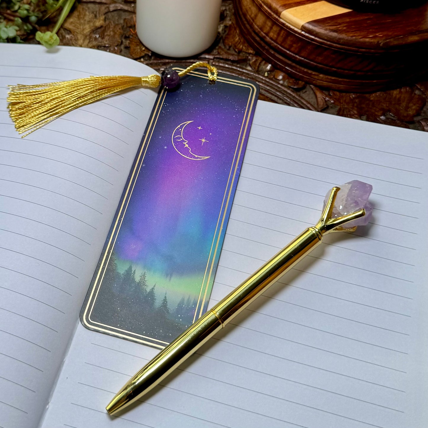 Amethyst Crystal Bookmark