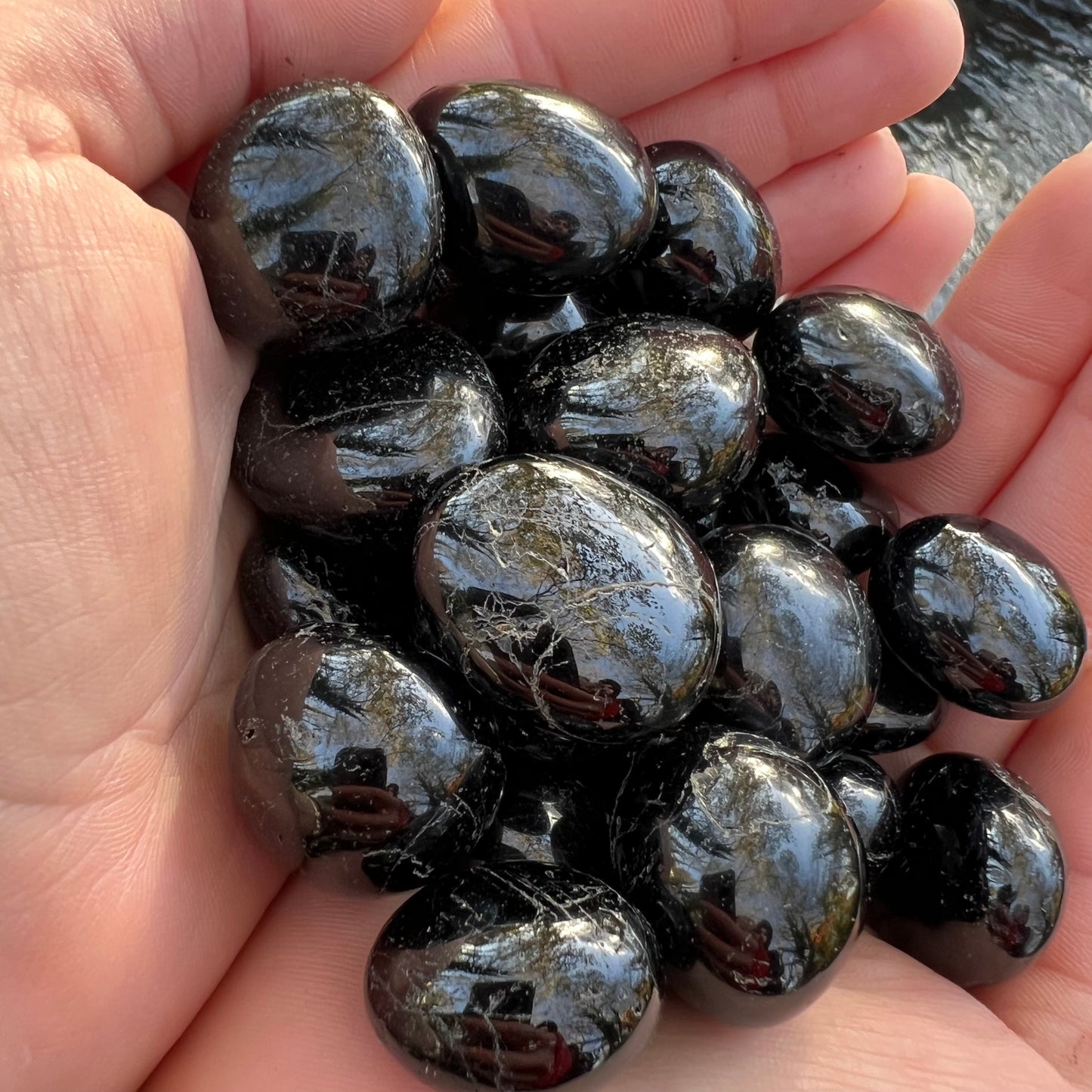 Black Tourmaline Crystal Tumblestone