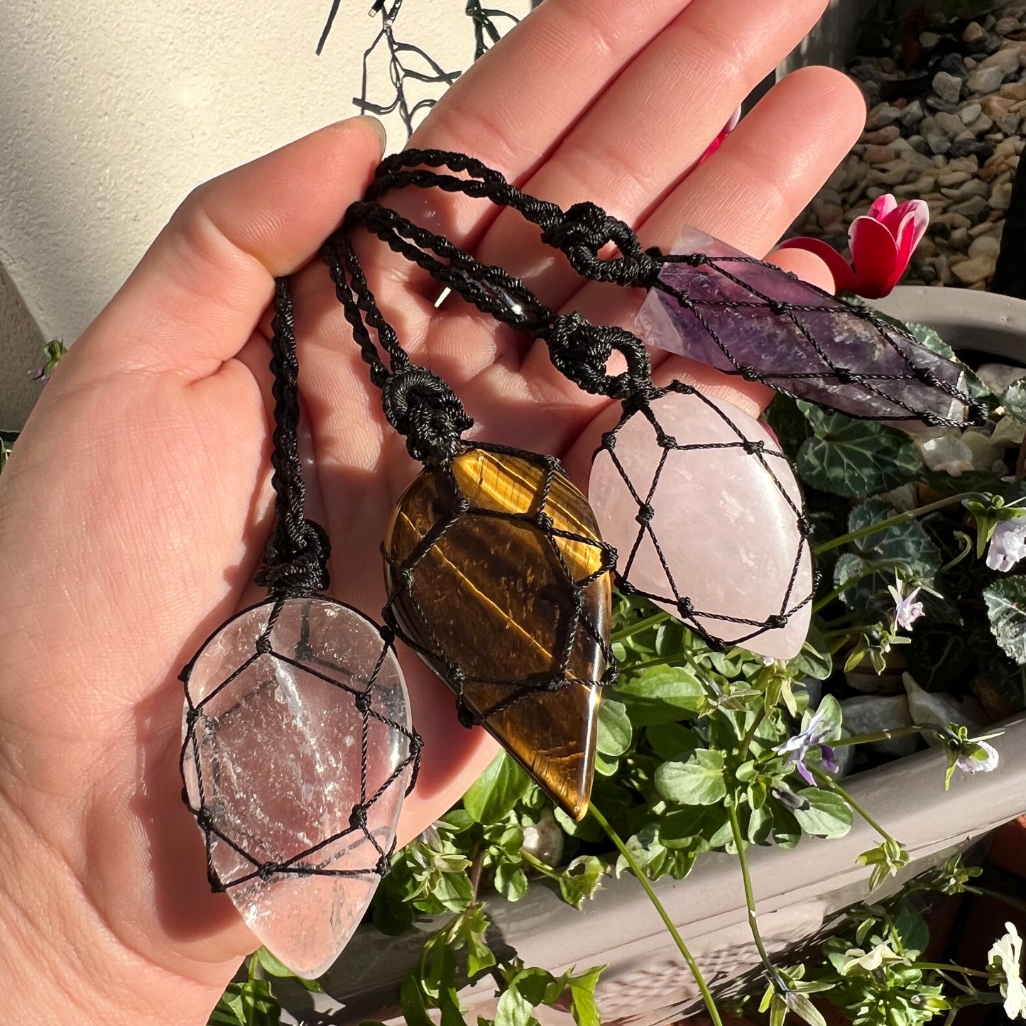 Laced Crystal Necklaces
