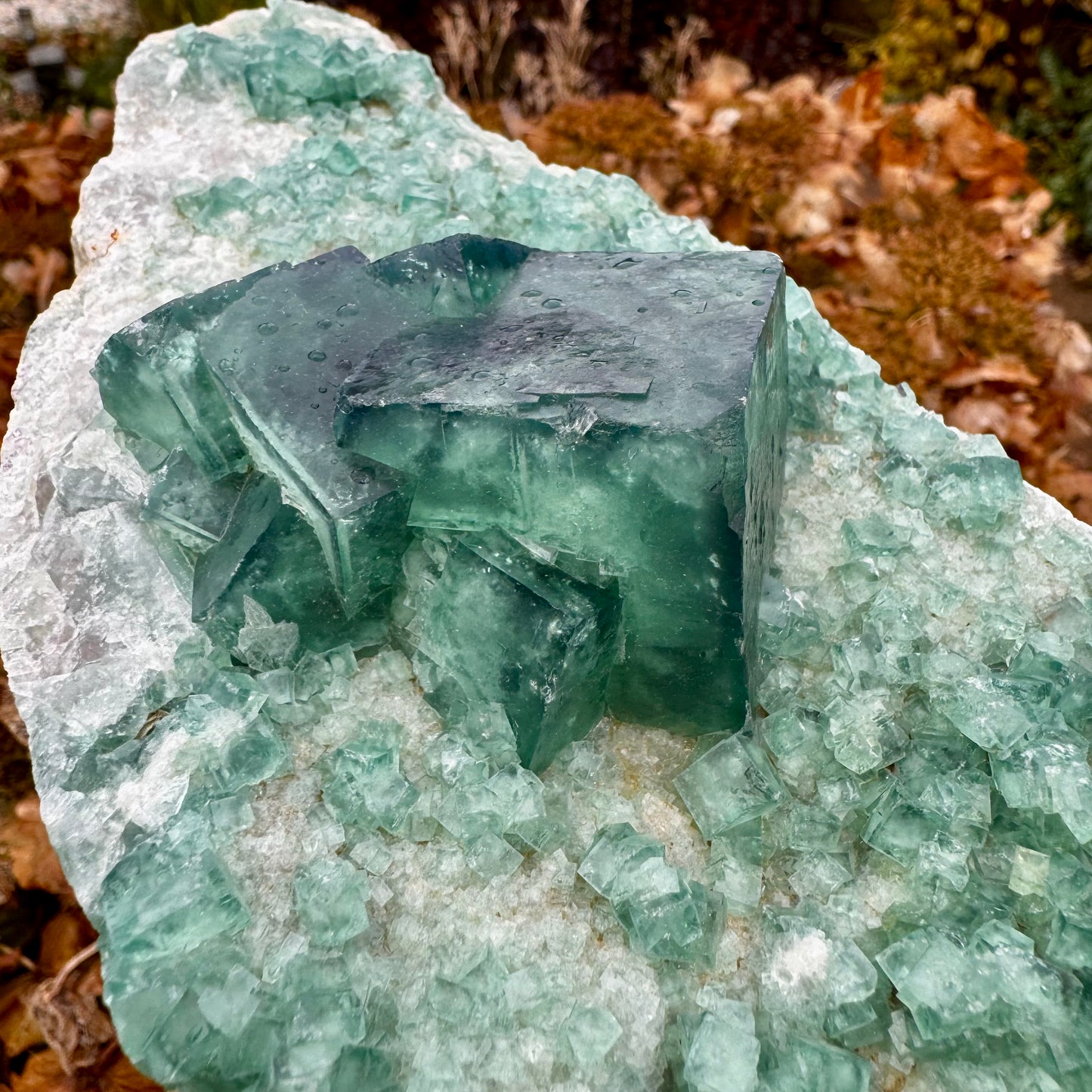 High Grade Green Fluorite Cube Crystal Specimen - 3.7KG