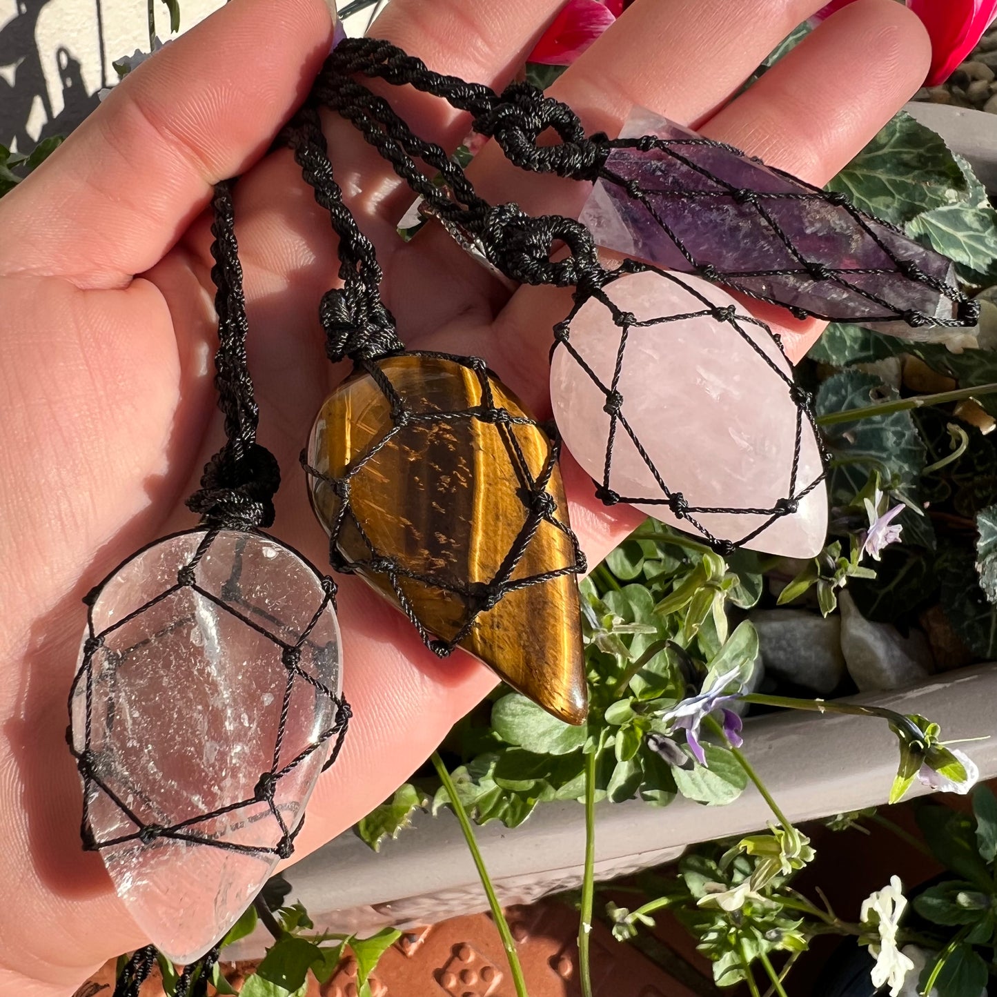 Laced Crystal Necklaces