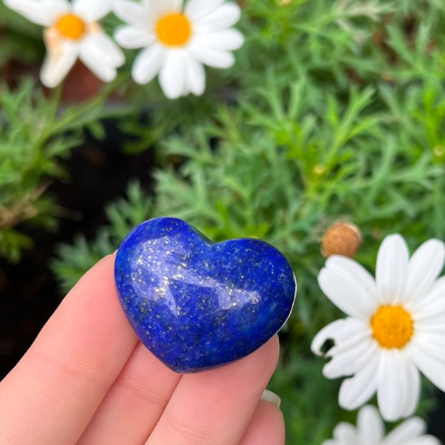 Lapis Lazuli Crystal Love Hearts