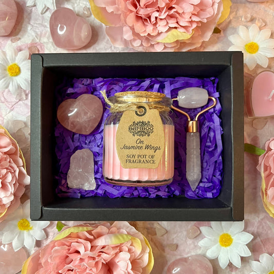 Mothers Day Crystal & Candle Pink Gift Box Set