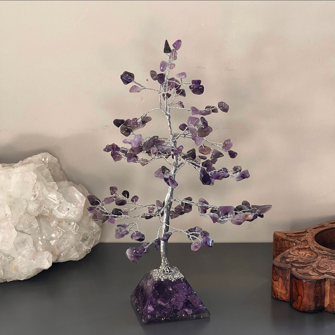 Natural Crystal Orgonite Tree