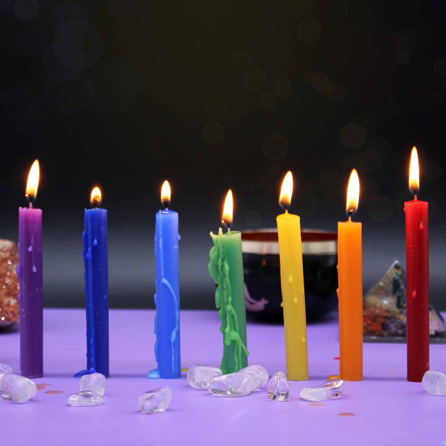7 Chakra Manifest Candles