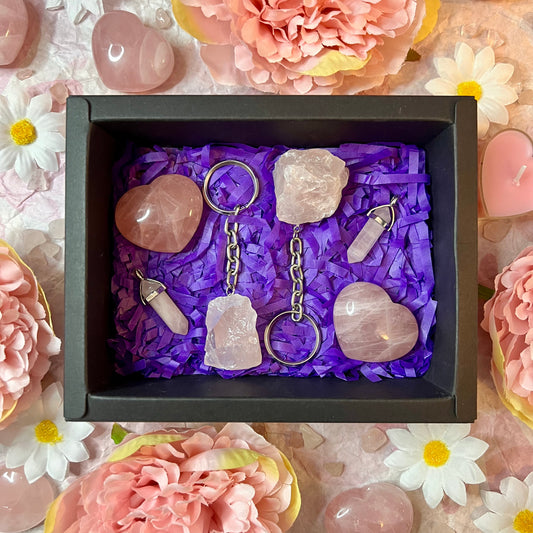 Mothers Day Matching Crystal Rose Quartz Gift Set