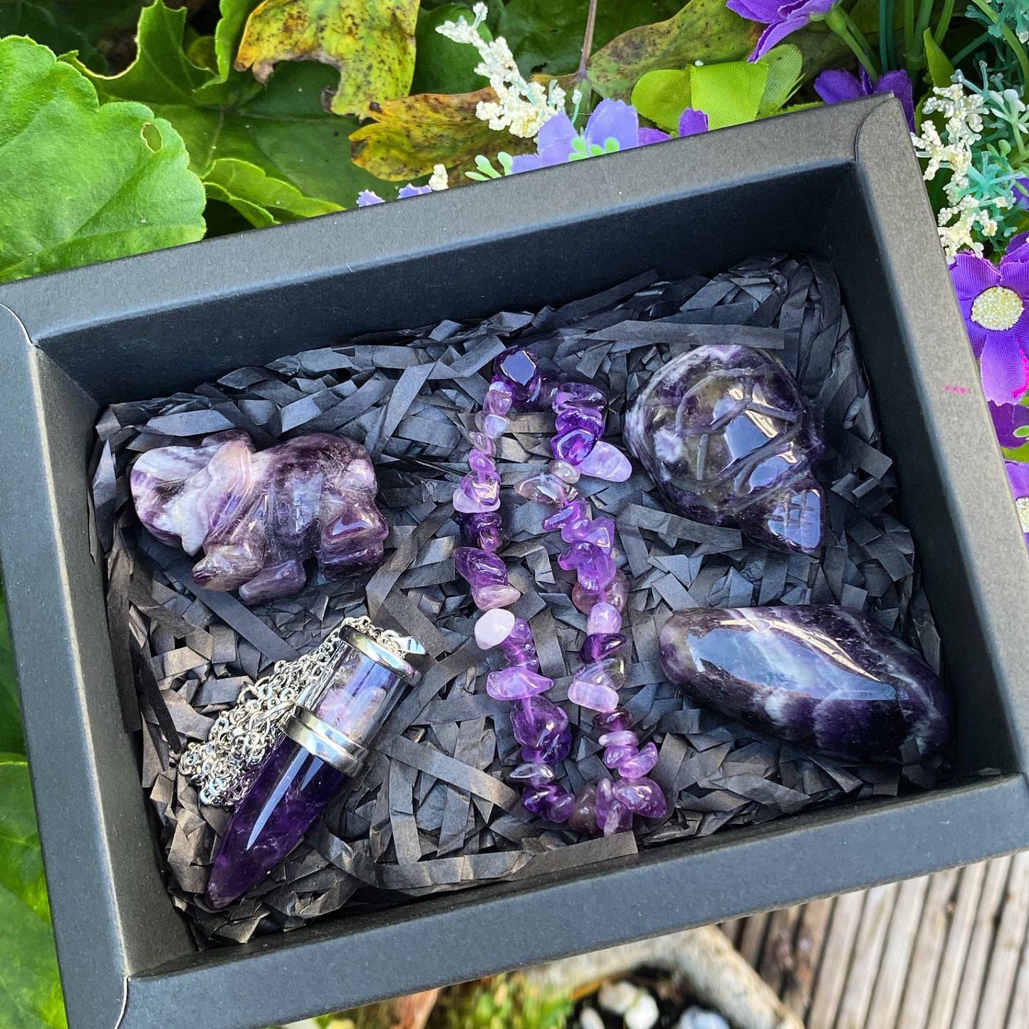 Amethyst Crystal Gift Box