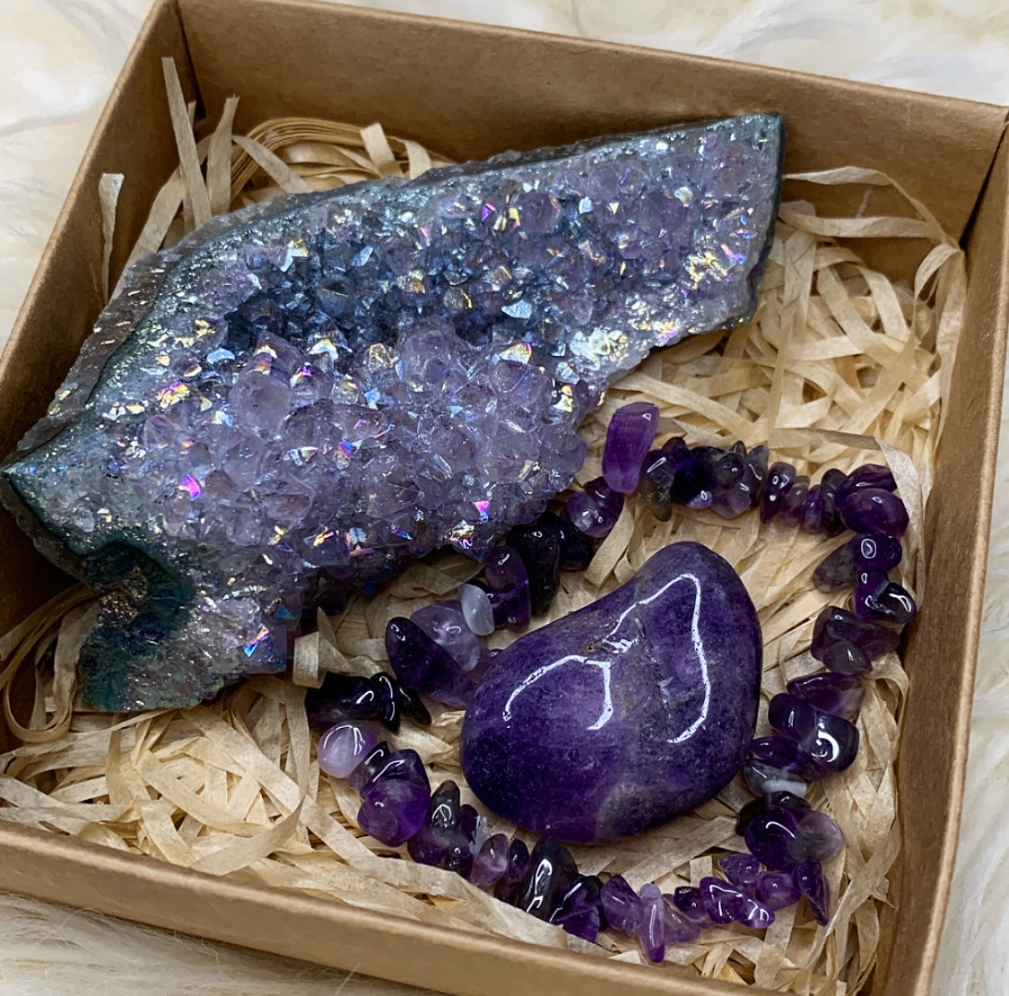 Aura Amethyst Crystal Gift Set