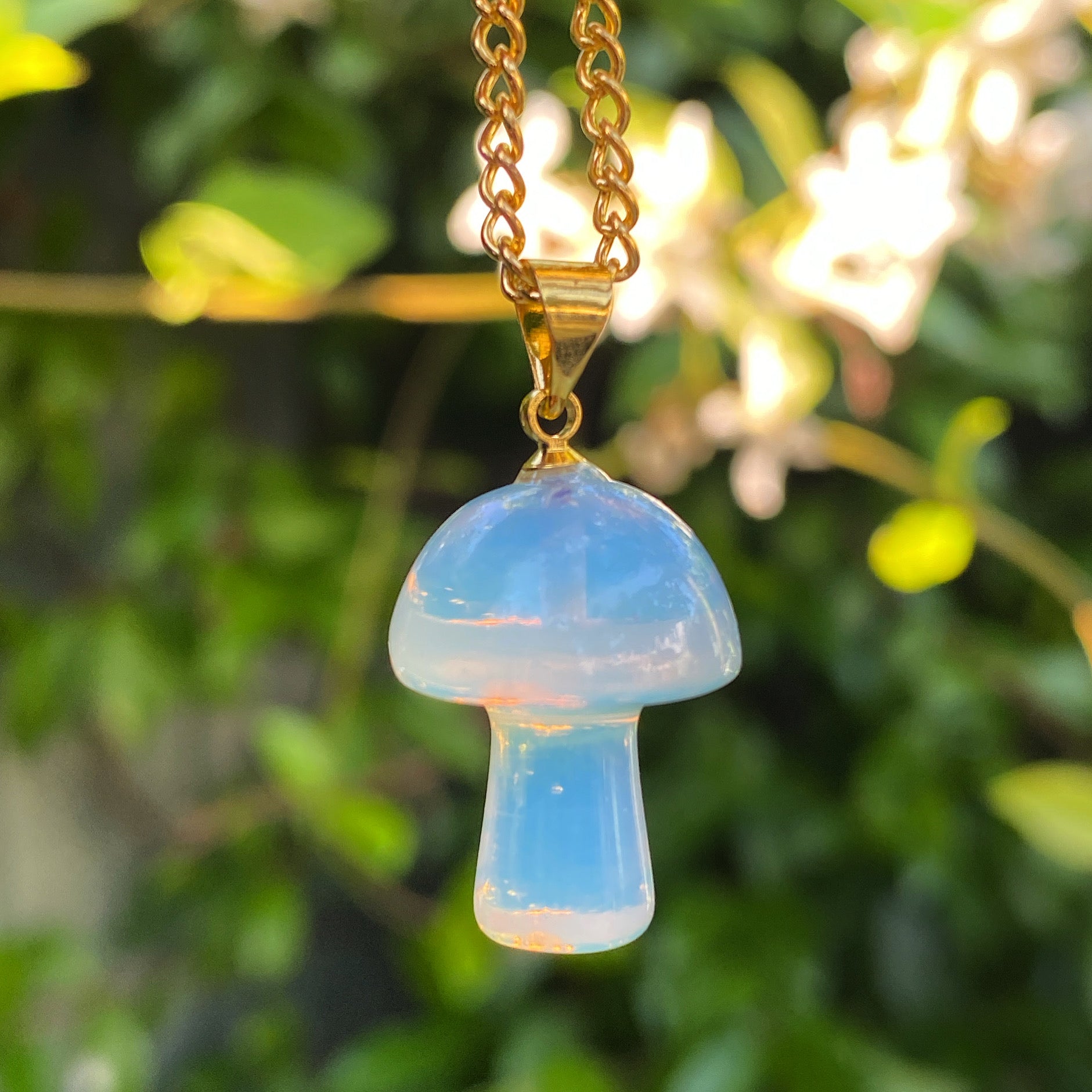 Green deals mushroom necklace