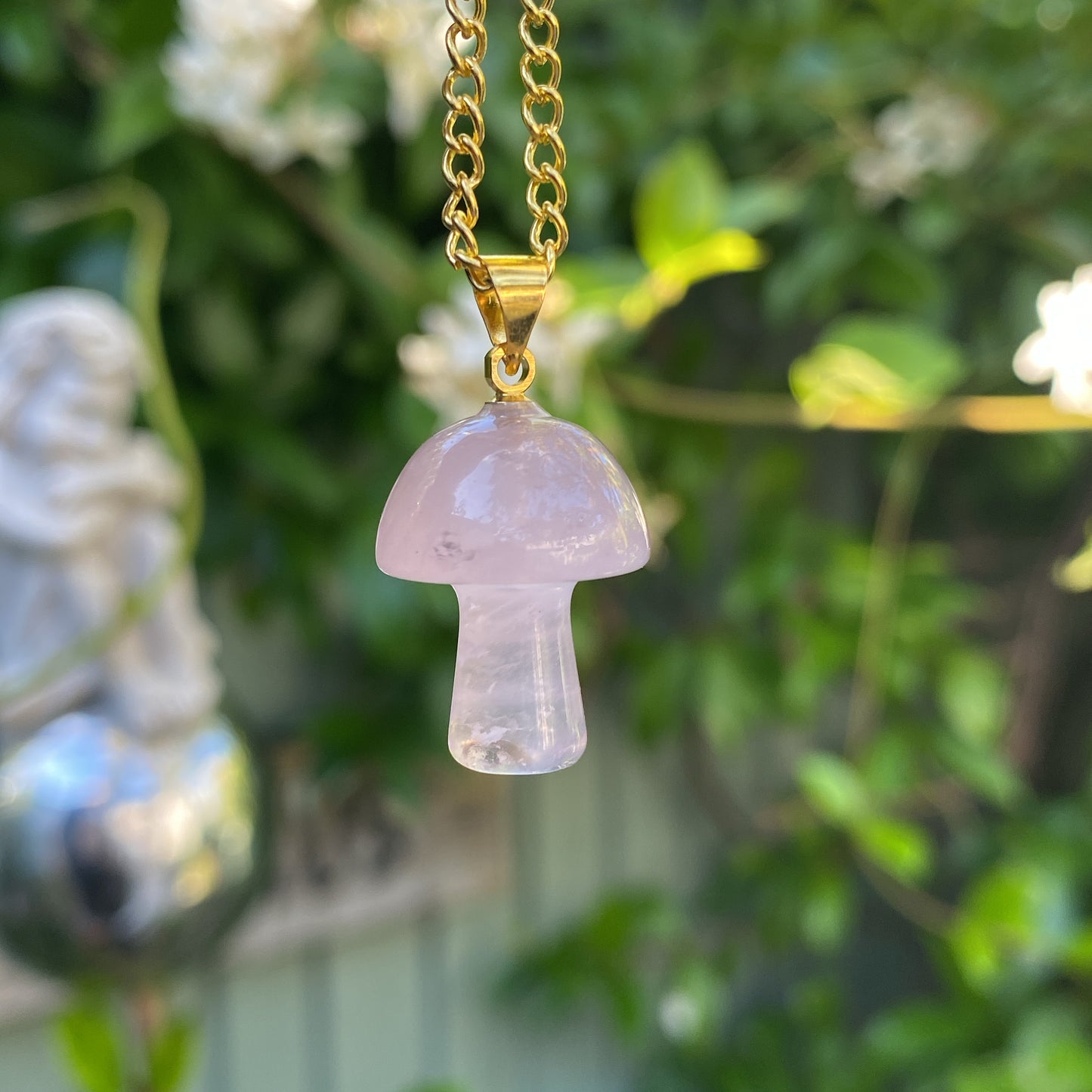 Crystal Mushroom Necklace Pendant