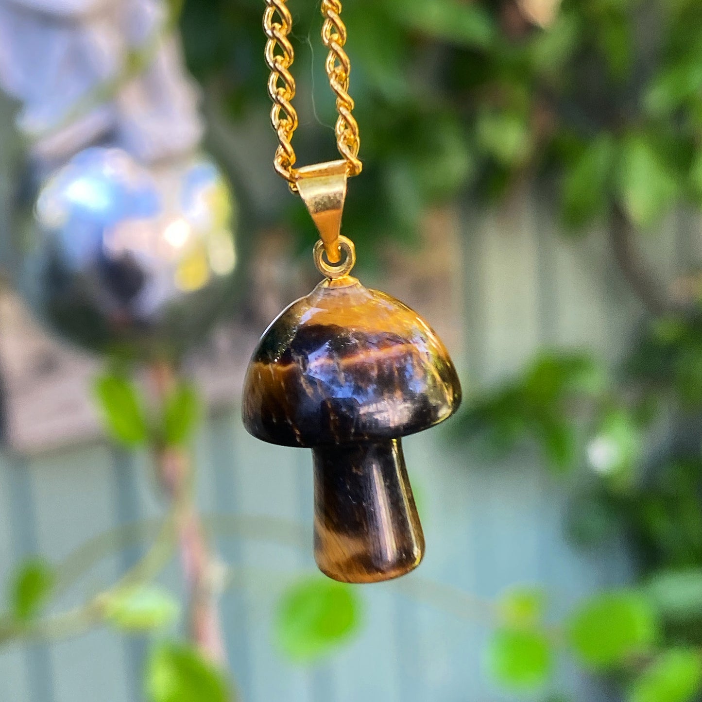 Crystal Mushroom Necklace Pendant