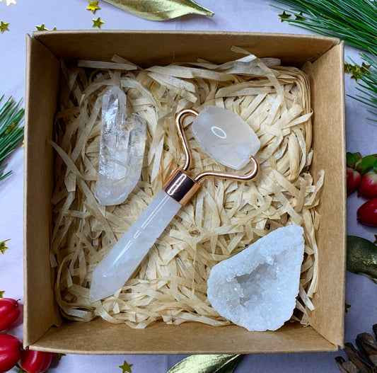 Clear Quartz Agate Crystal Box