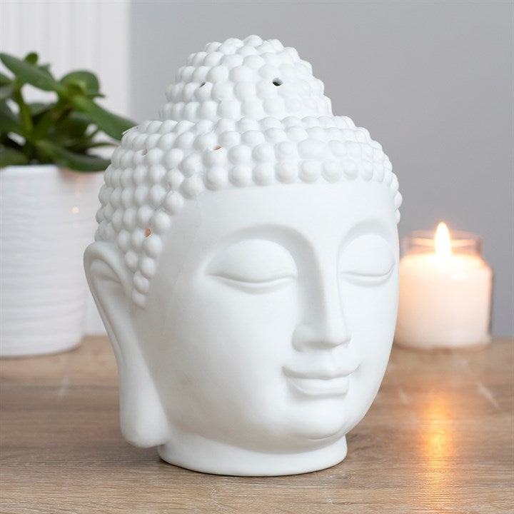 White Buddha Head Oil Burner