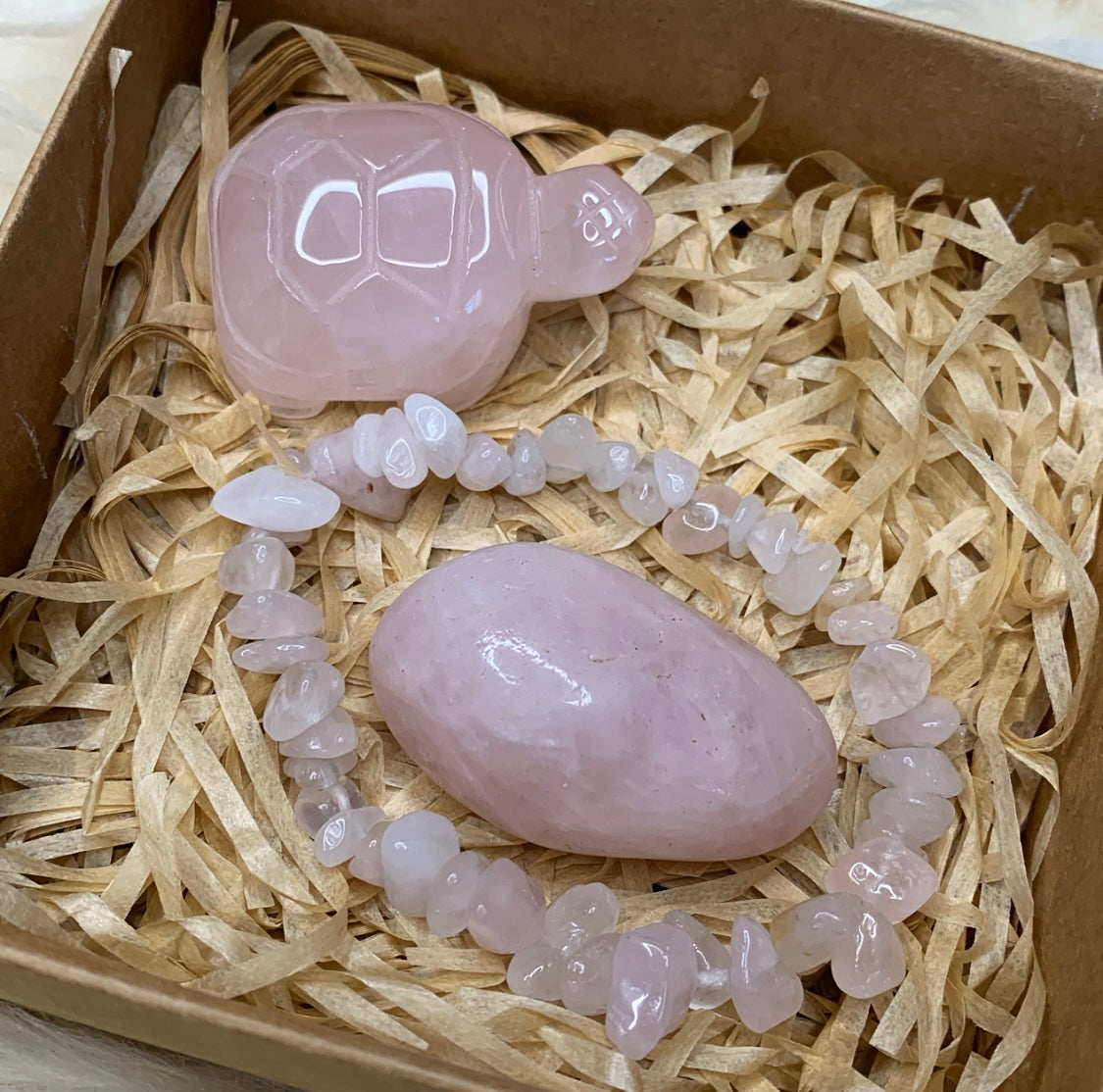 Rose Quartz Crystal Gift Set