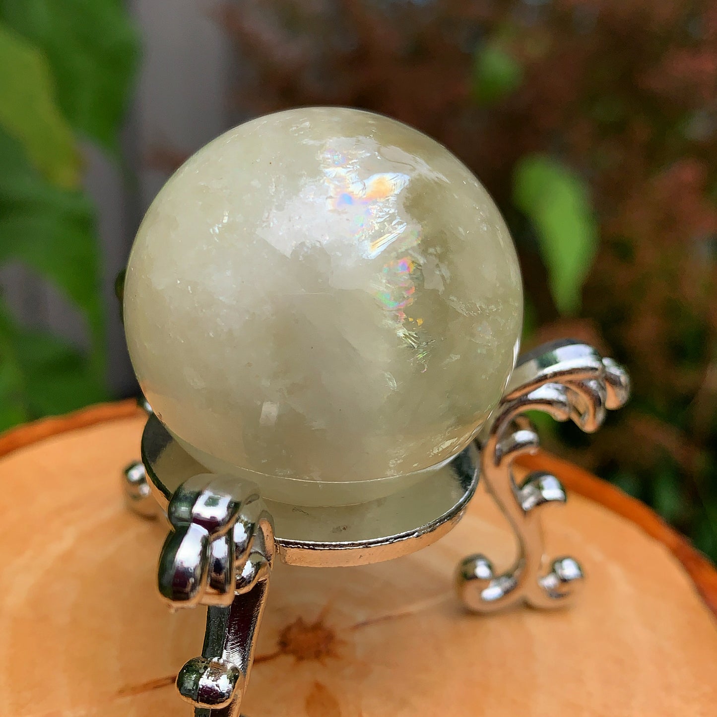 Citrine Crystal Sphere with Pedestal