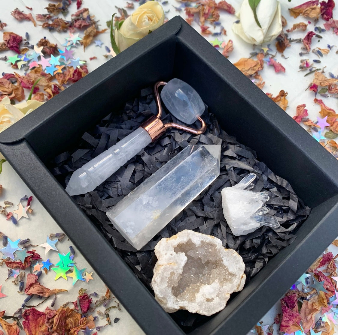 Clear Quartz Crystal Gift Box Set