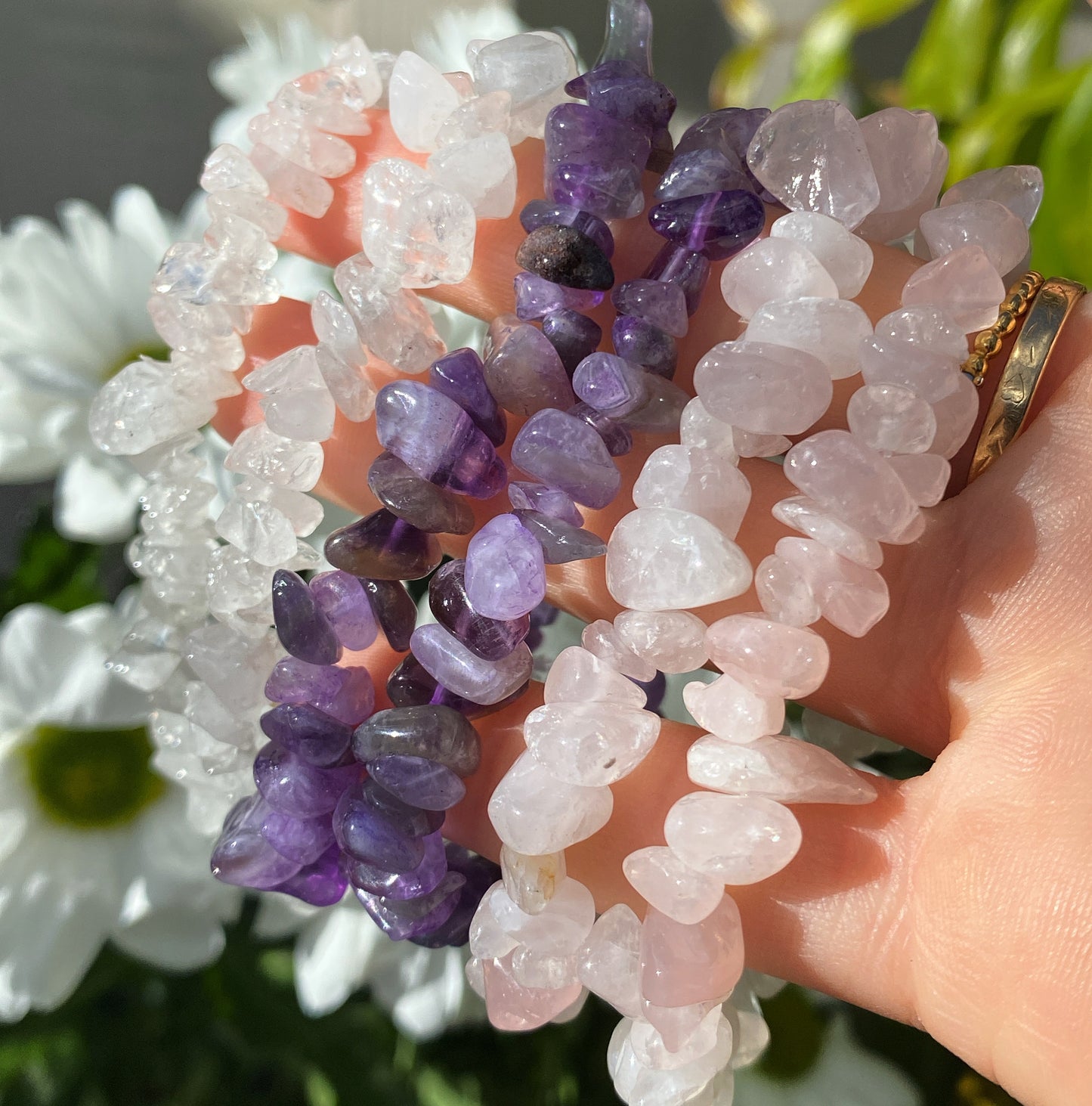 Crystal Chip Gemstone Bracelet