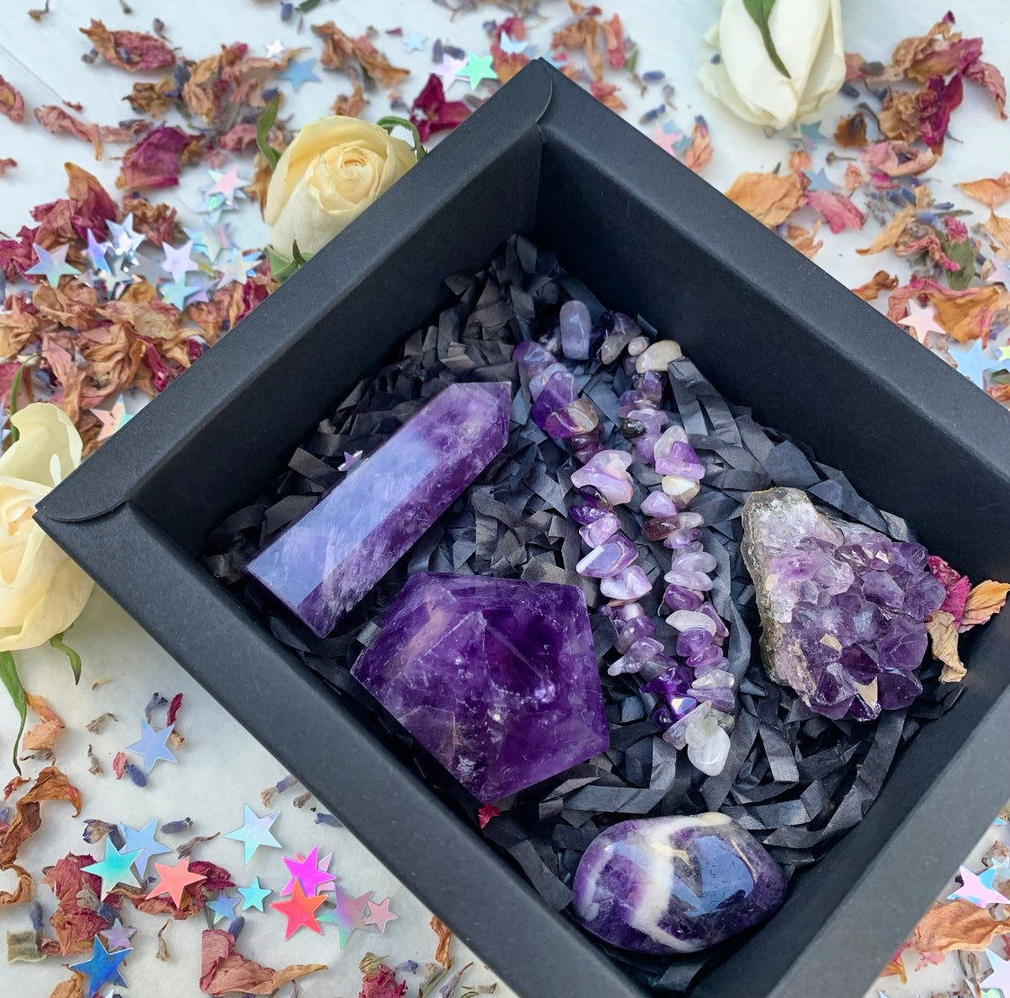 Amethyst Crystal Gift Set Box