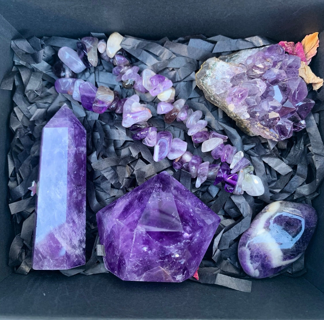 Amethyst Crystal Gift Set Box