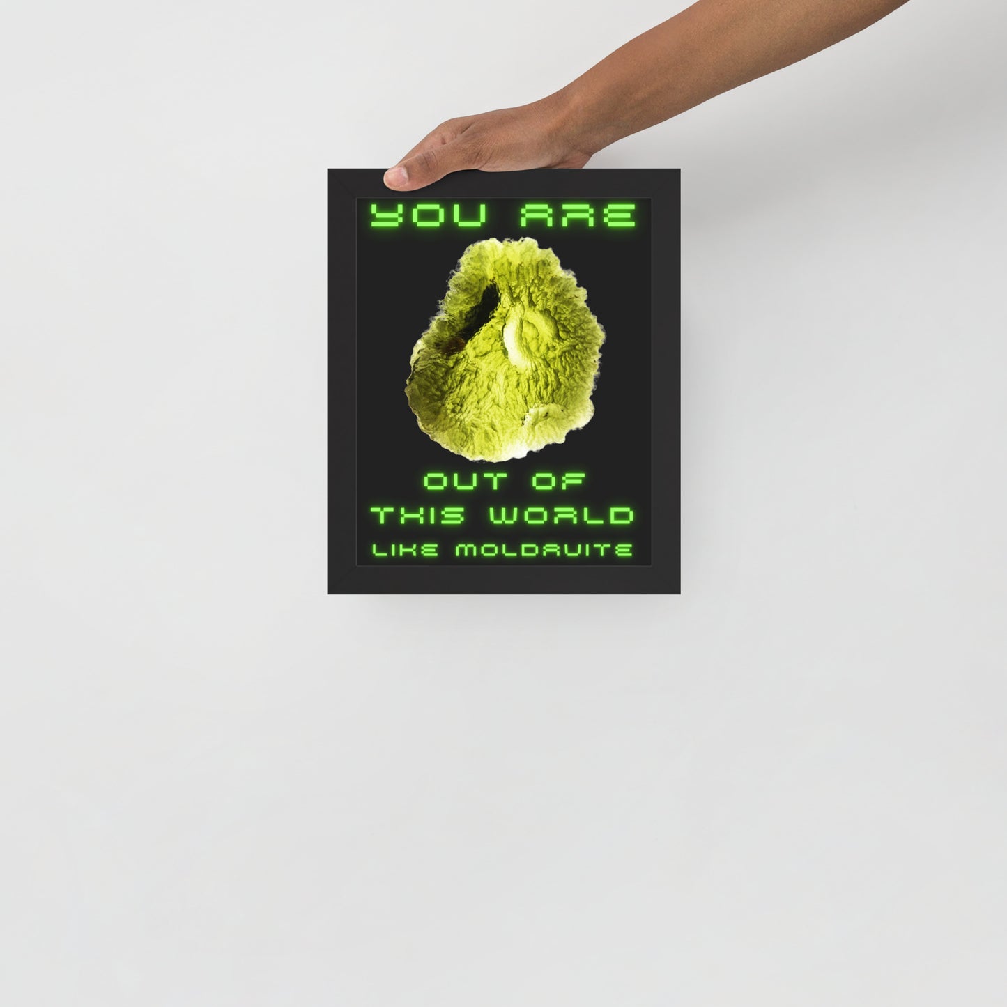 Moldavite Out of This World Crystal Poster with Frame
