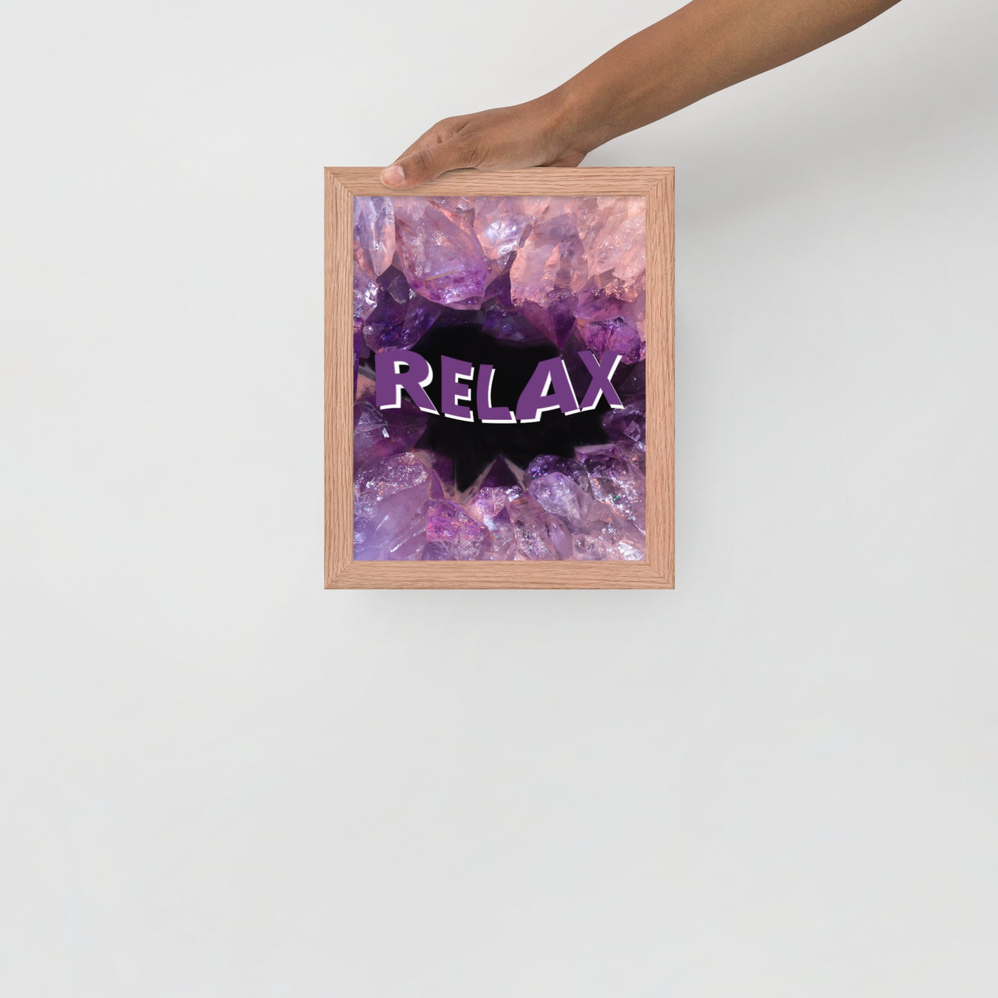Amethyst Relax Crystal Poster with Frame