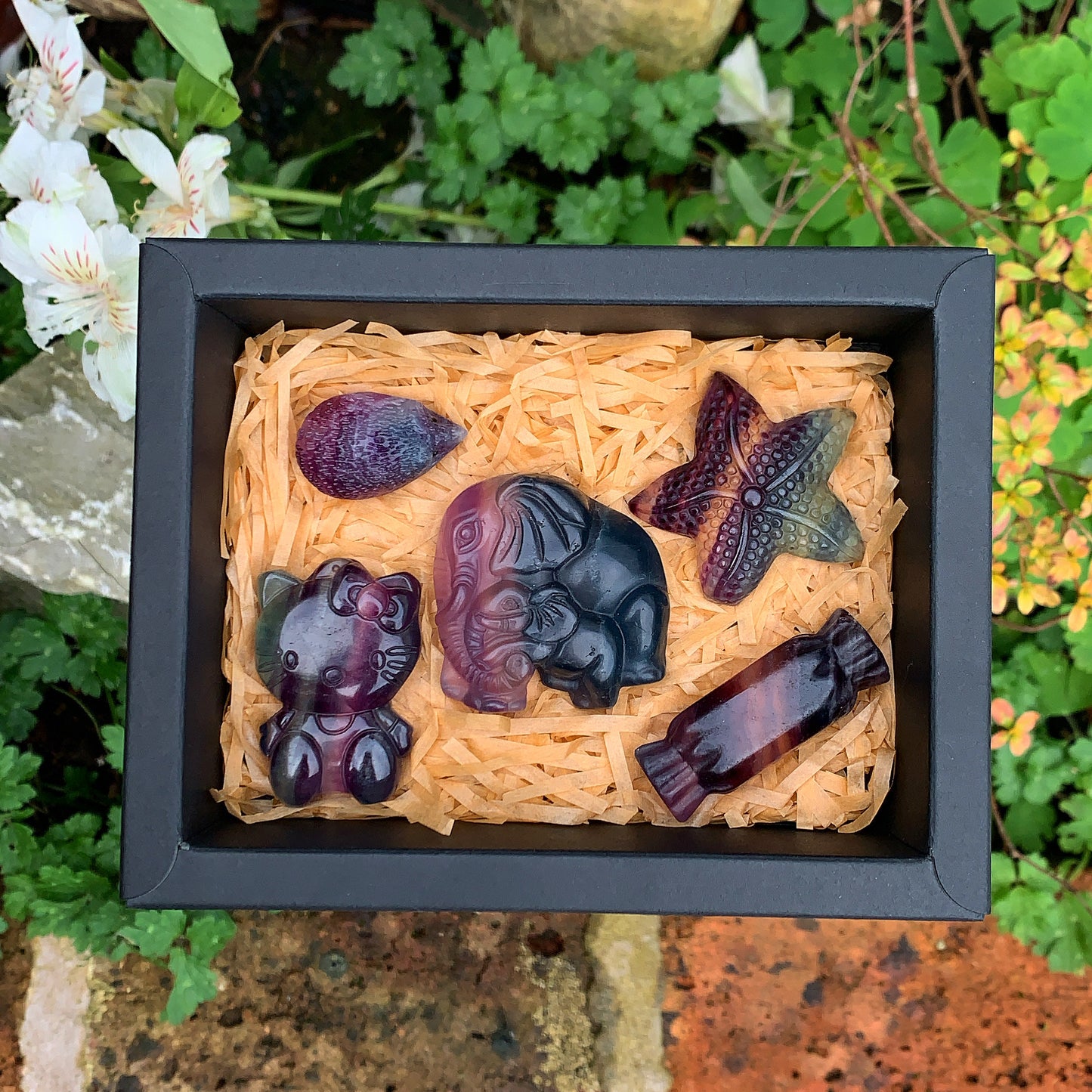 Master Rainbow Fluorite Crystal Gift Box