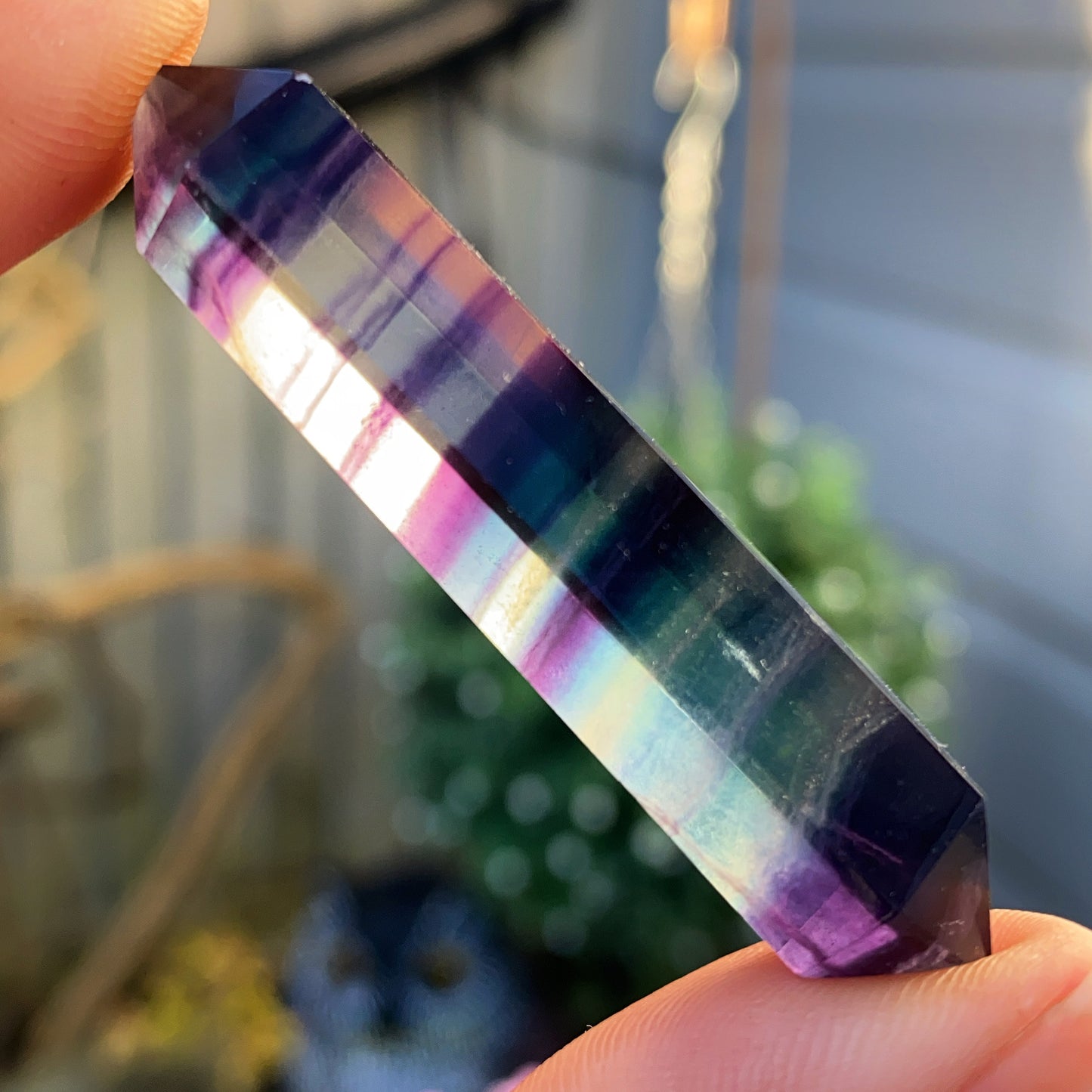 Rainbow Fluorite Terminated Point