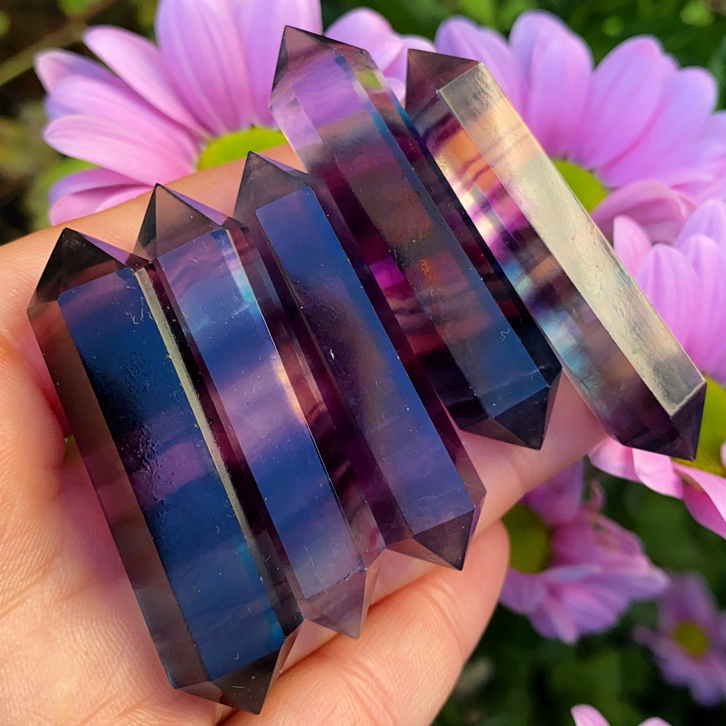 Rainbow Fluorite Terminated Point