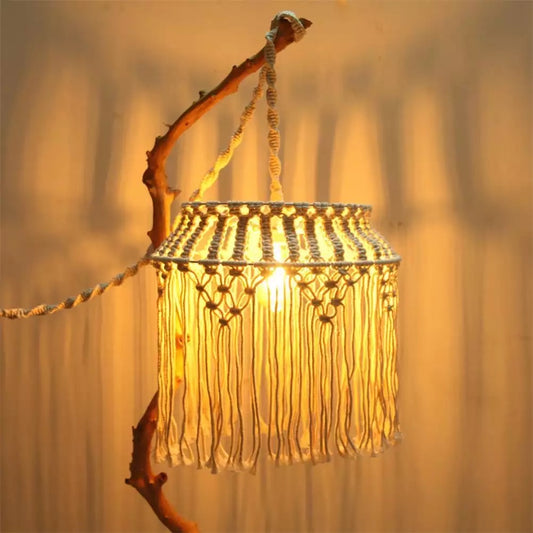 Boho Woven Lampshade