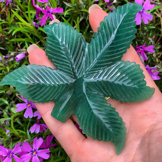 Green Aventurine Leaf