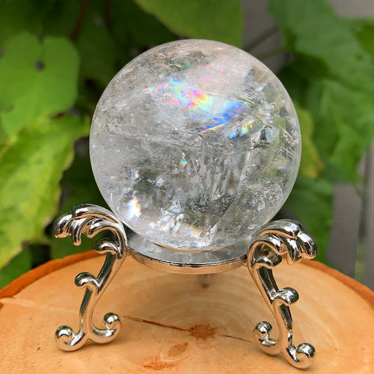 Clear Quartz Crystal Sphere with Pedestal