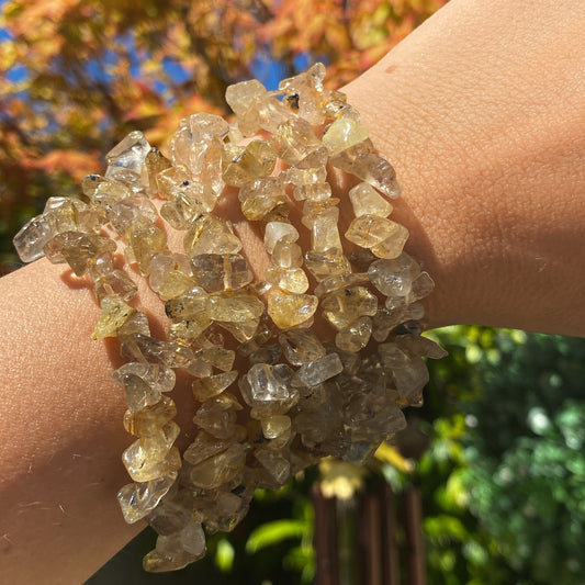 Rutilated Quartz Crystal Bracelet