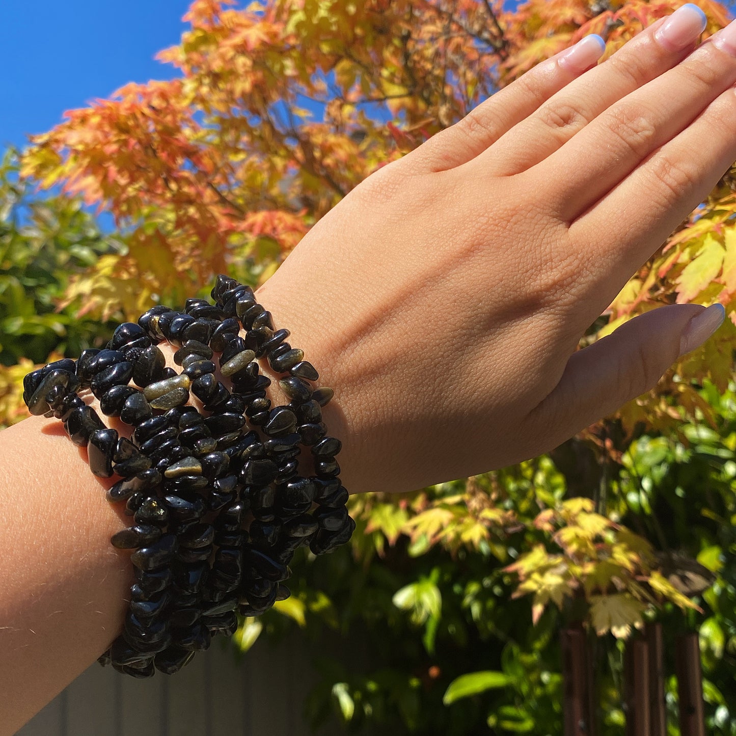 Gold Sheen Obsidian Crystal Bracelet