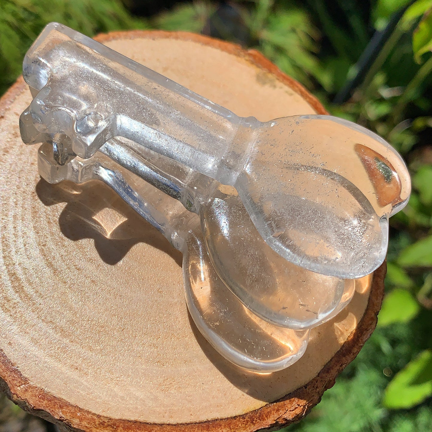 Clear Quartz Heart Key