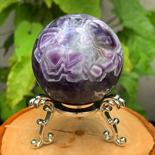 Dream Amethyst Crystal Sphere with Pedestal