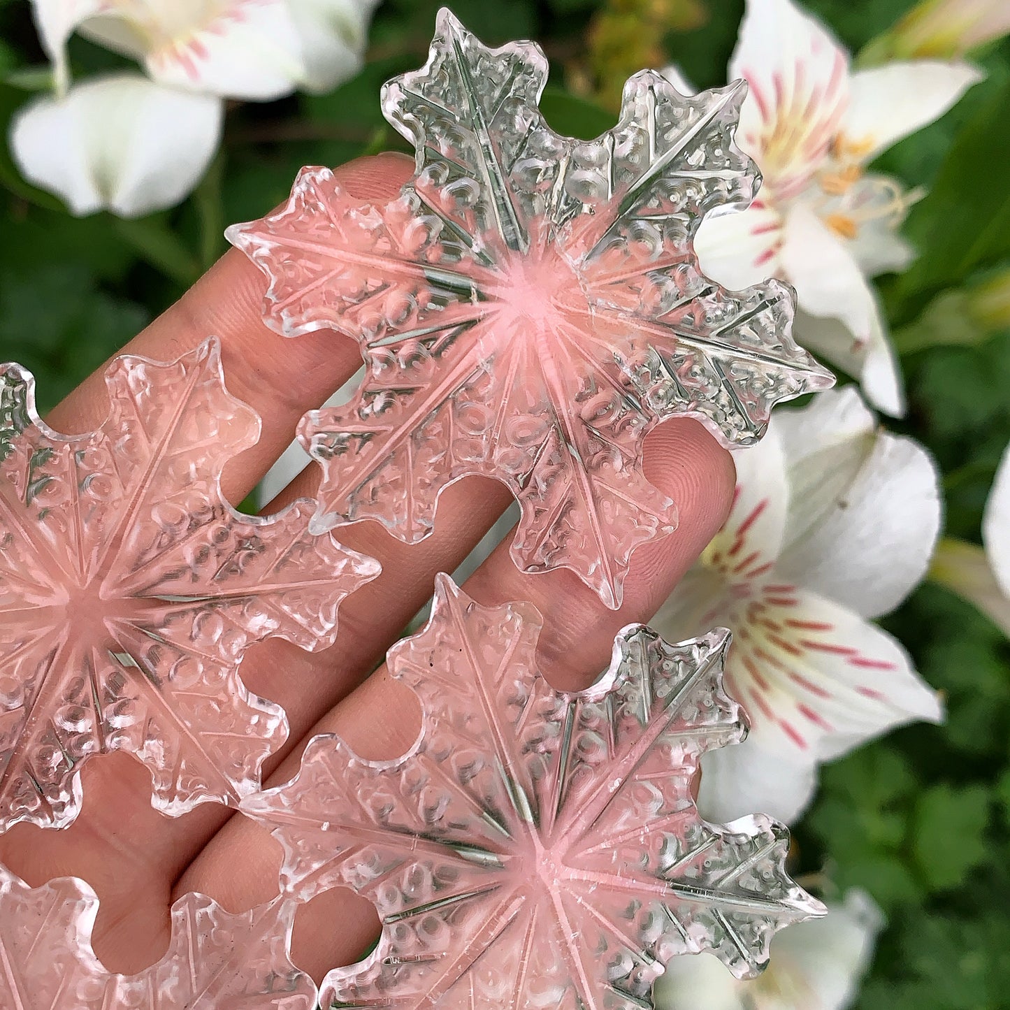 Clear Quartz Frosty Snowflake