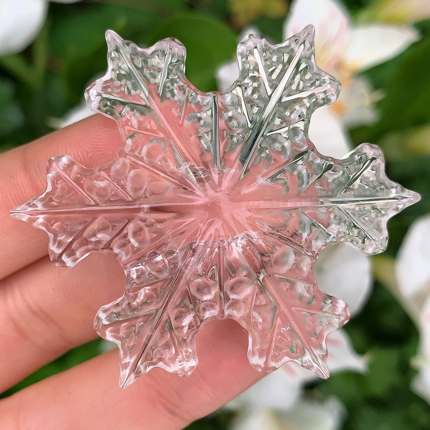 Clear Quartz Frosty Snowflake