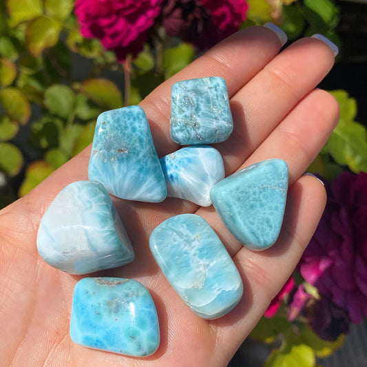 Larimar Grade A Tumblestones