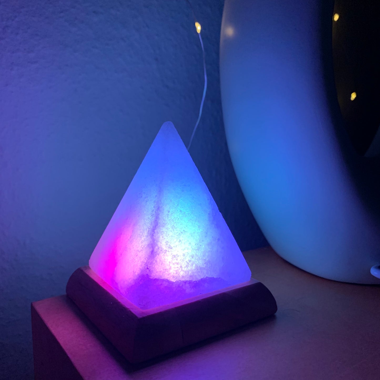 Pyramid White Himalayan Salt Lamp