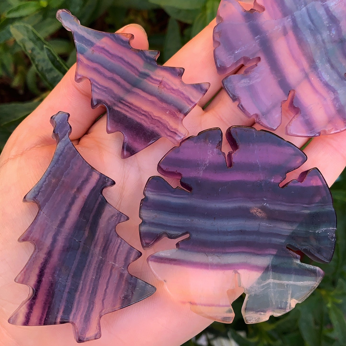 Rainbow Fluorite Christmas Trees