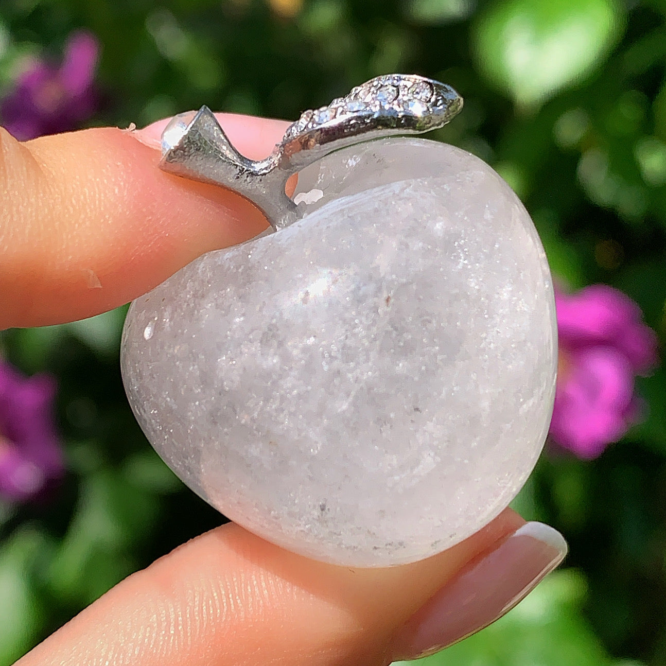 Clear Quartz Crystal Apple