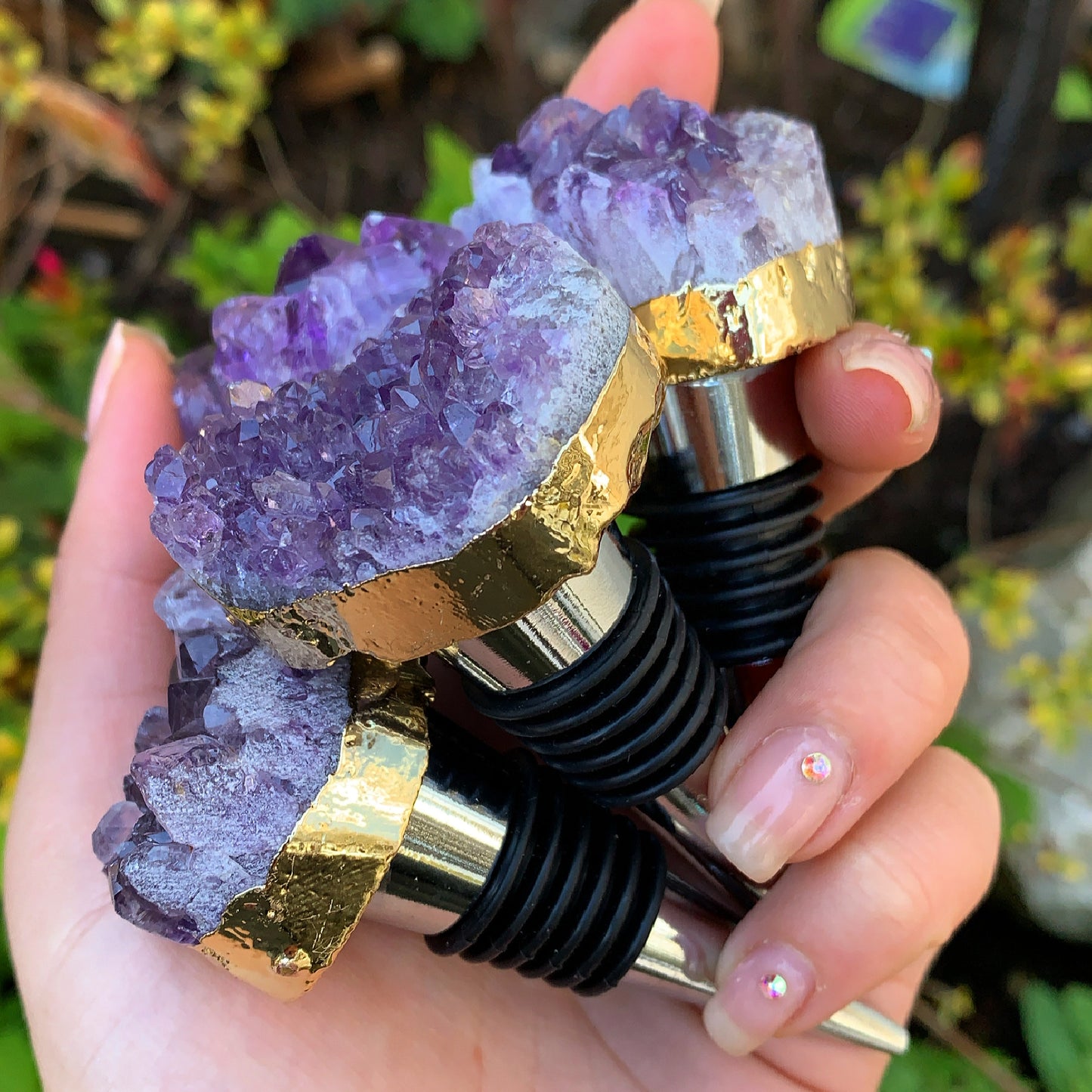 Amethyst Cluster Bottle Stopper