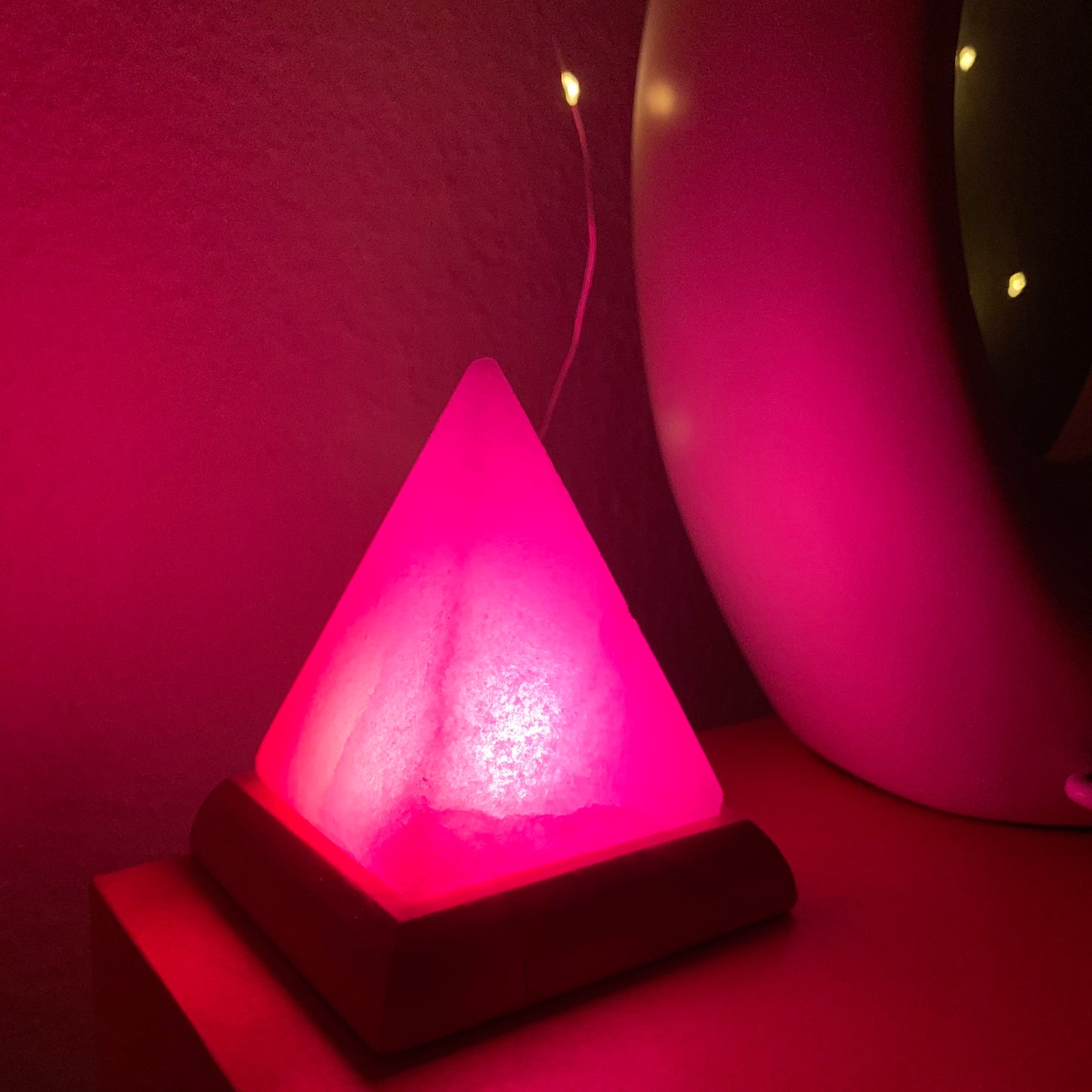 Pyramid White Himalayan Salt Lamp