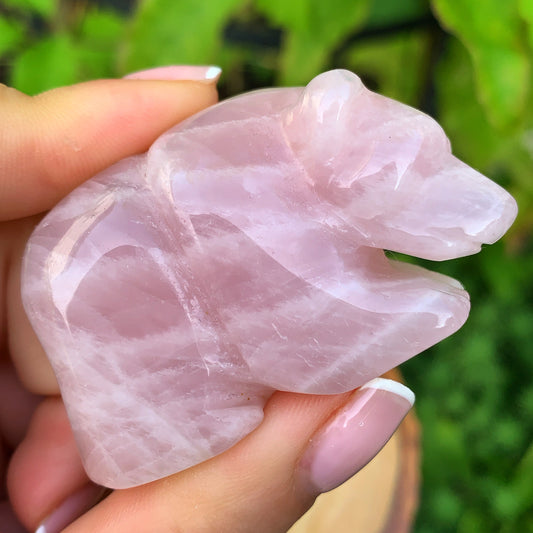 Rose Quartz Bear